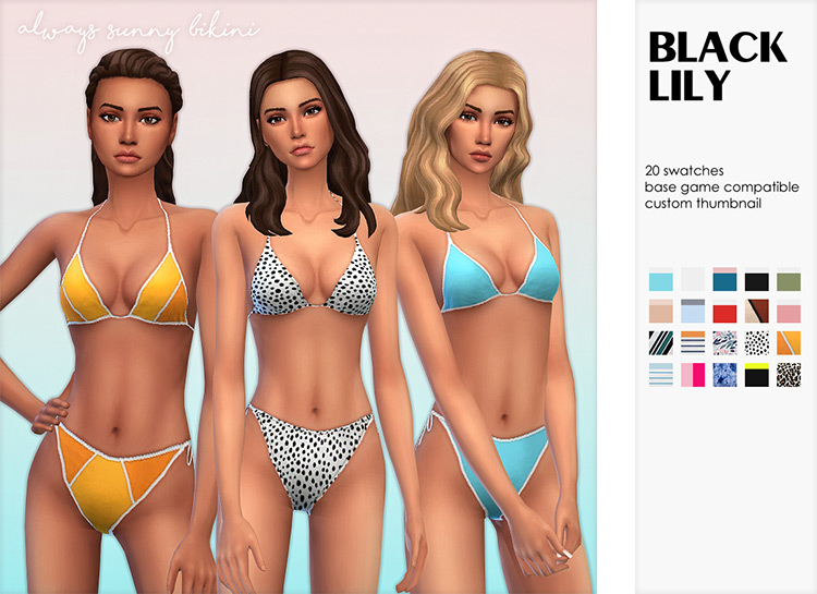 Always Sunny Bikini / Sims 4 CC