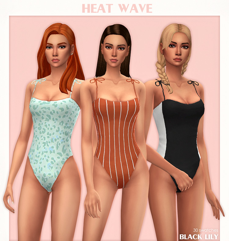 Heat Wave Swimsuit / Sims 4 CC