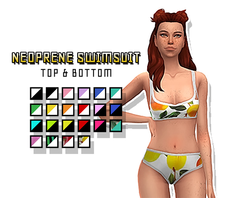 Neoprene Swimsuit / Sims 4 CC