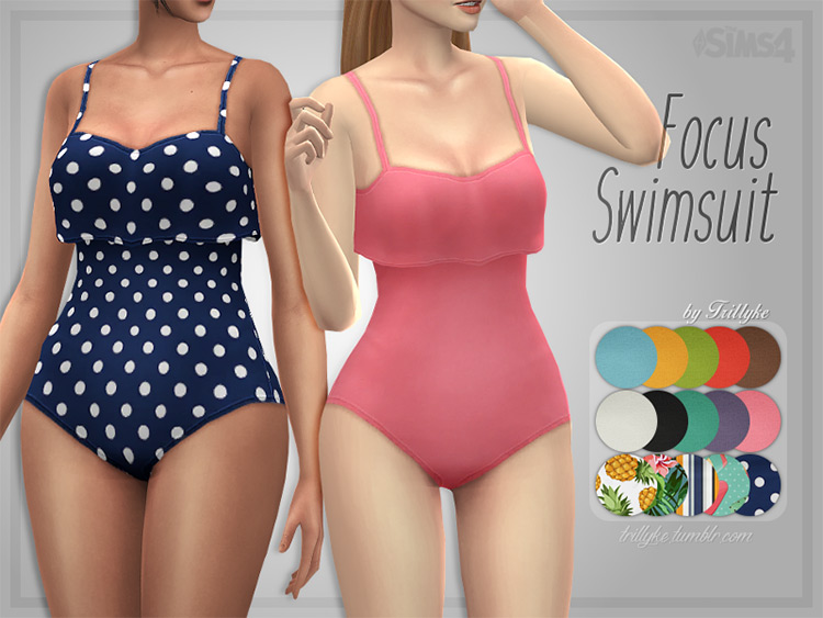 Focus Swimsuit / Sims 4 CC