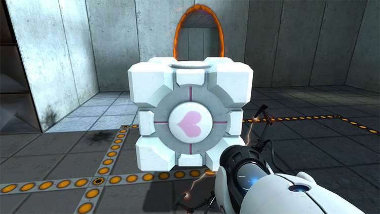 Weighted Companion Cube from Portal