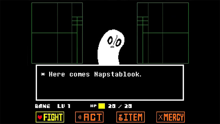 Napstablook from Undertale