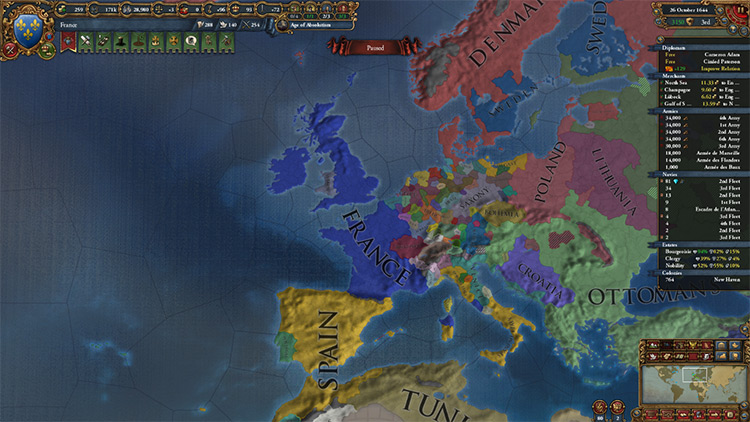 Forming France and annexing the vassals / EU4