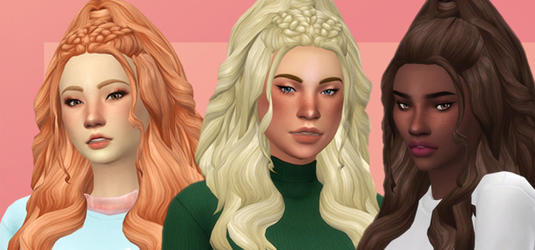 FeralPoodles Julie/Julia Hair (TS4 CC)