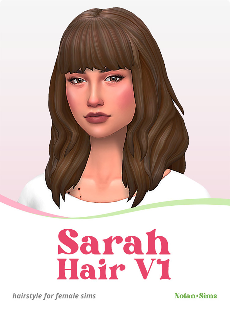 Sarah Hair (Get To Work Required) for Sims 4