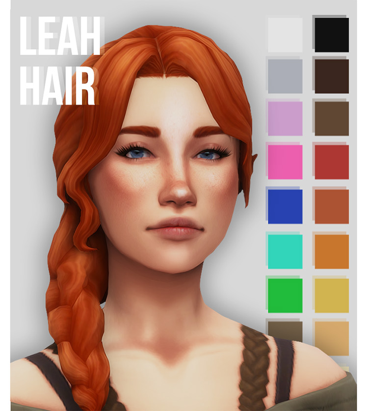 Leah Hair for Sims 4