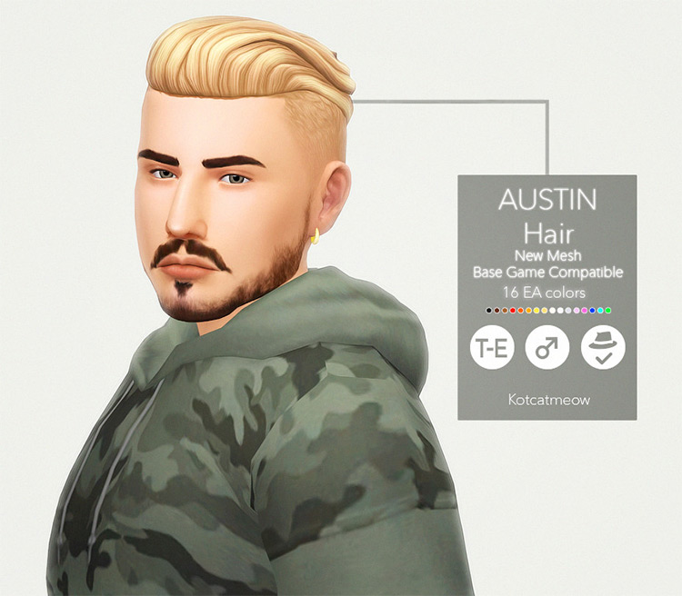Austin Hair Sims 4 CC