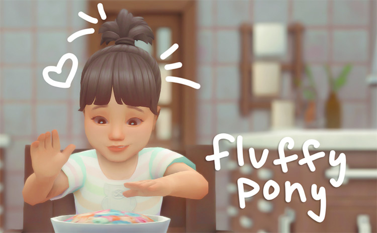 Fluffy Pony Sims 4 CC