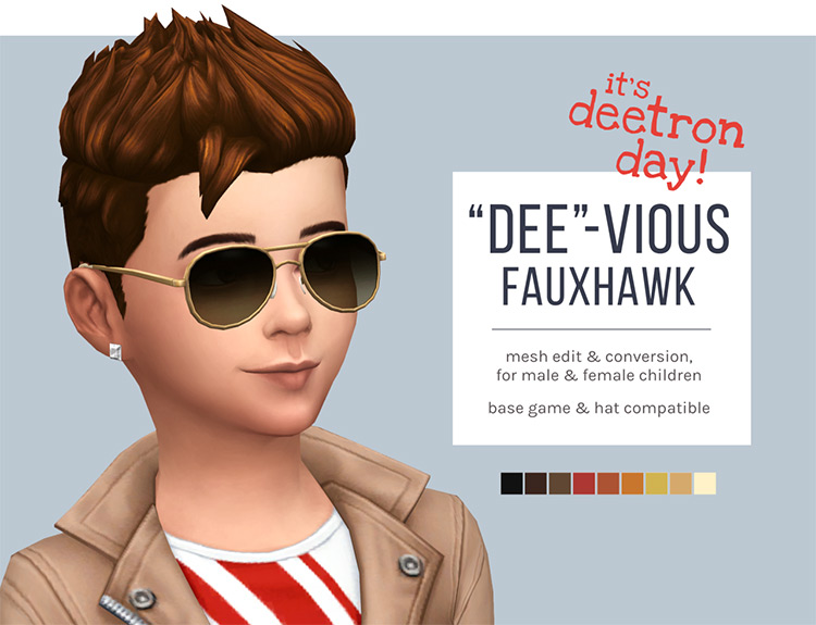“Dee”-vious Fauxhawk for Sims 4