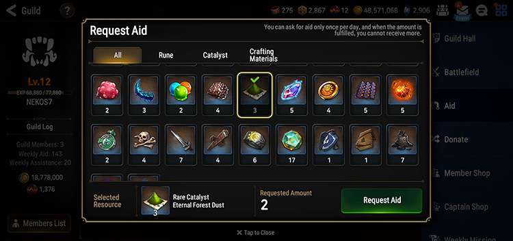 Guild Aid (Eternal Forest Dust) / Epic Seven
