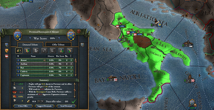 If you can’t fully annex Naples, landlock them in Avellino / EU4