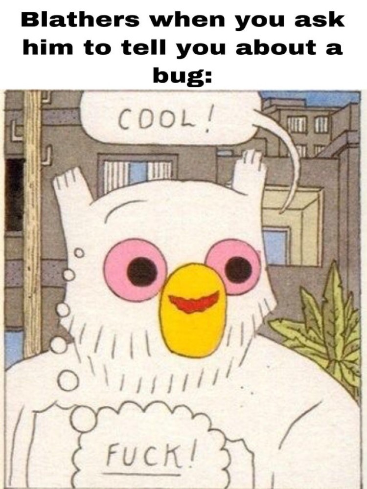 Blathers hates bugs meme