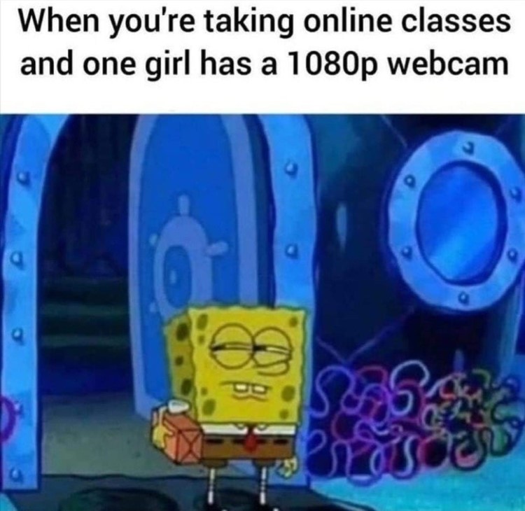Girl has 1080p webcam SpongeBob