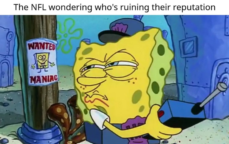 NFL SpongeBob reputation meme