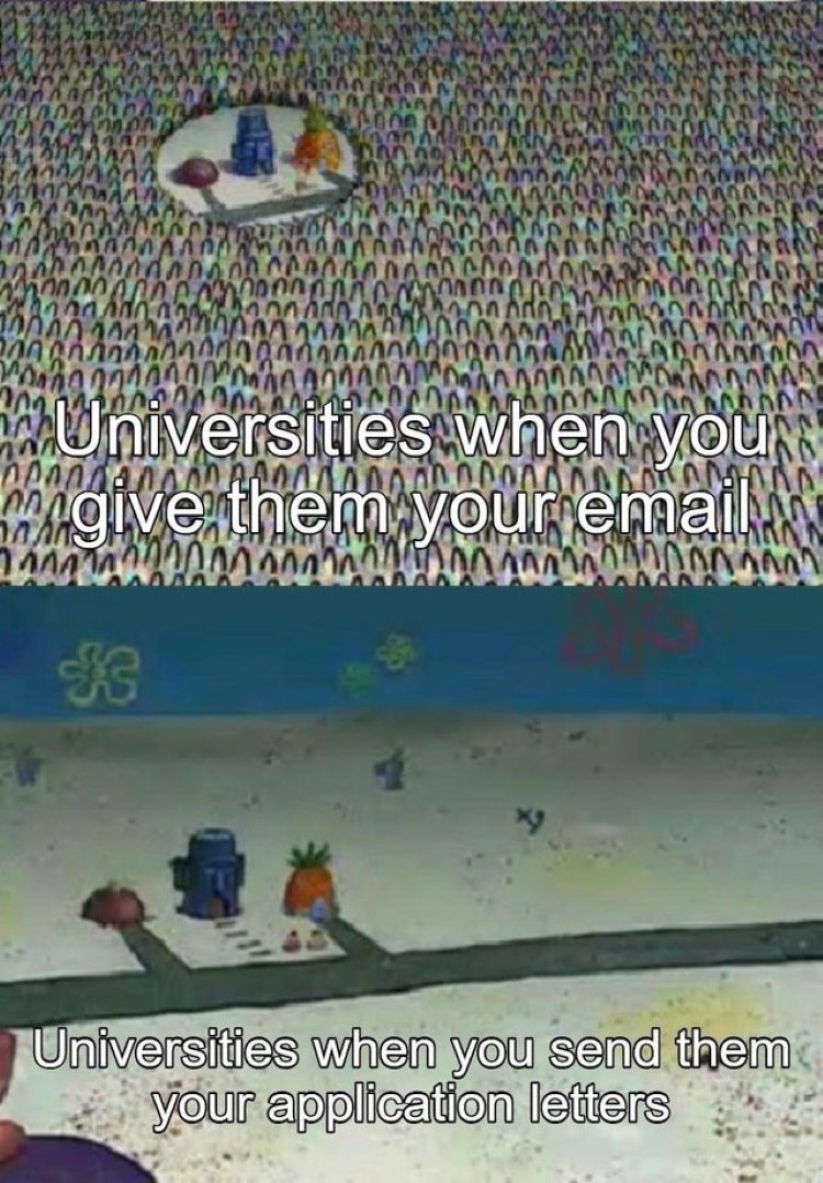 Universities email memes