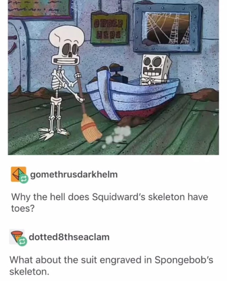 SpongeBob and Squidward working 1000 years
