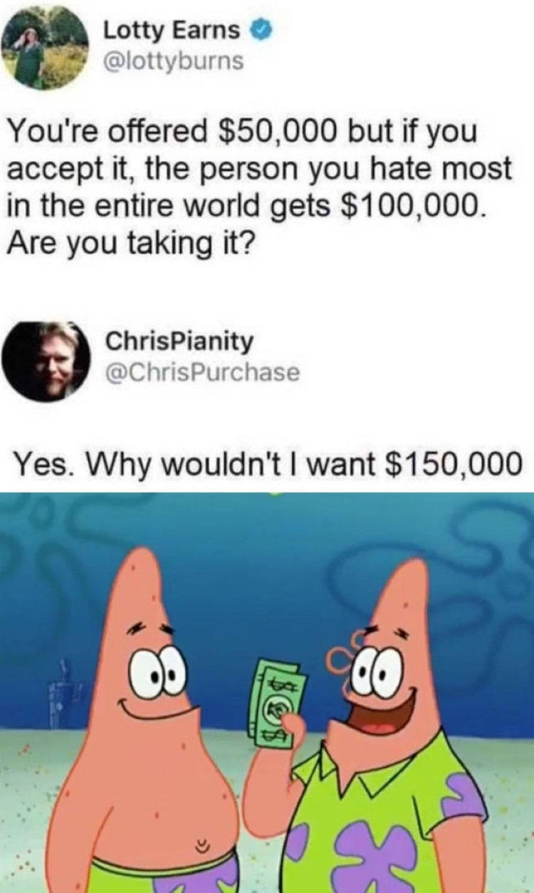 Give myself money meme