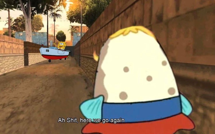 Mrs Puff San Andreas here we go again crossover meme