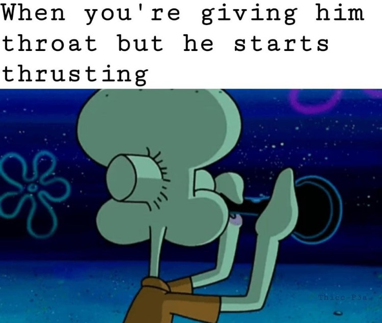 Squidward clarinet marshmellow joke meme