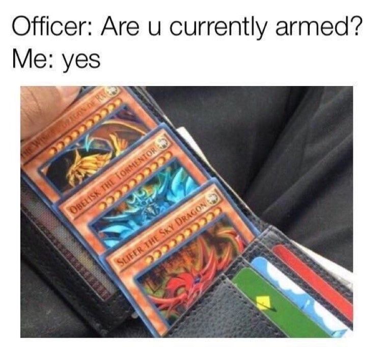 Armed with God cards meme
