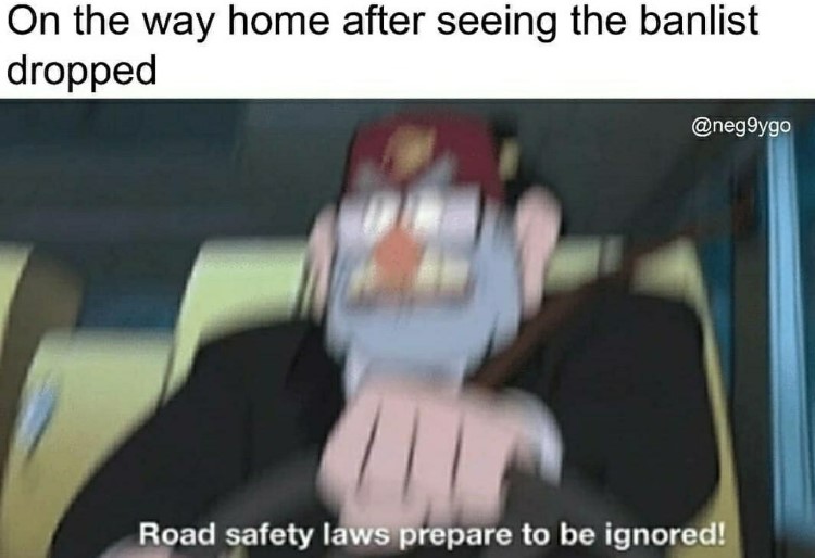 Road safety laws prepare to be ignored meme YuGiOh