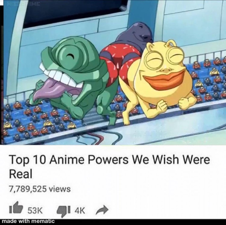 Anime Powers joking YuGiOh meme