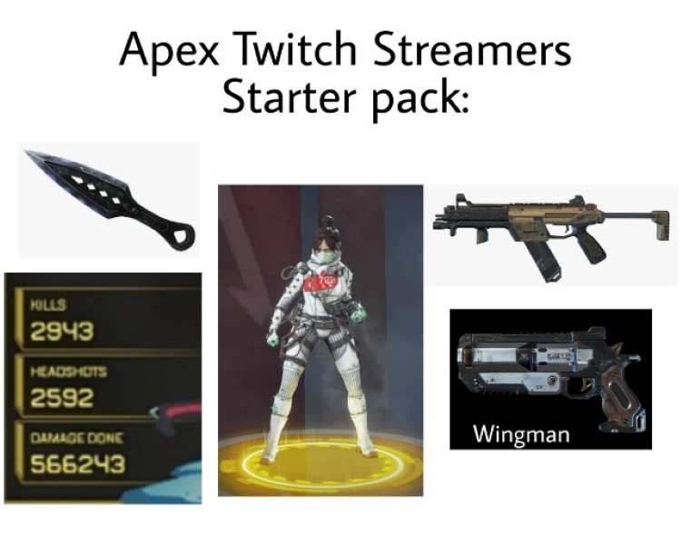 Apex Twitch streamer starter pack meme