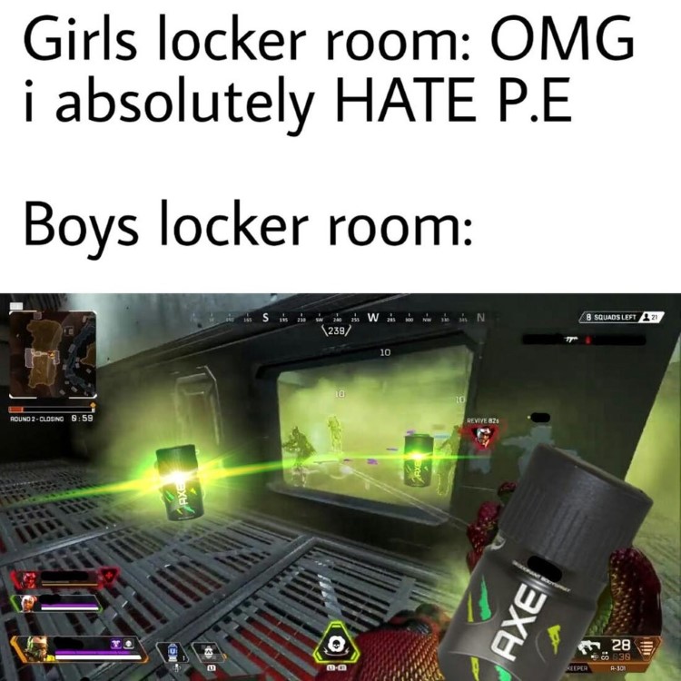 Boys locker room Apex meme