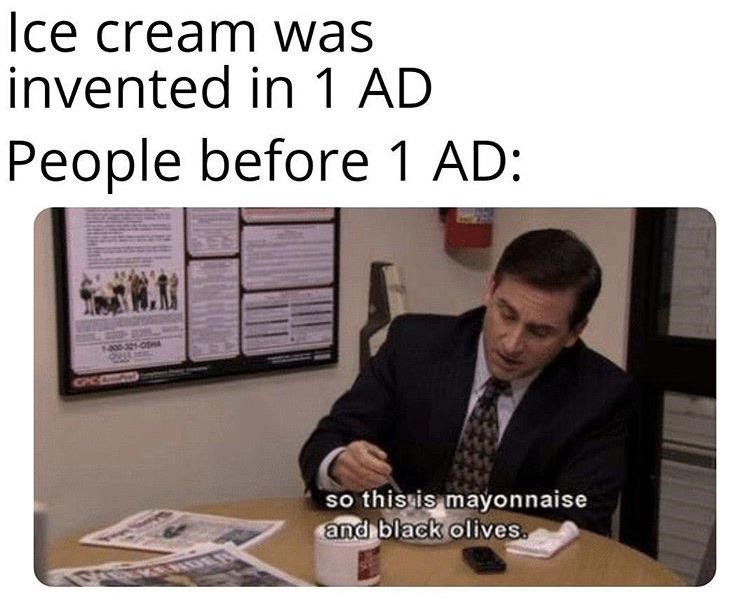 Ice cream invented meme