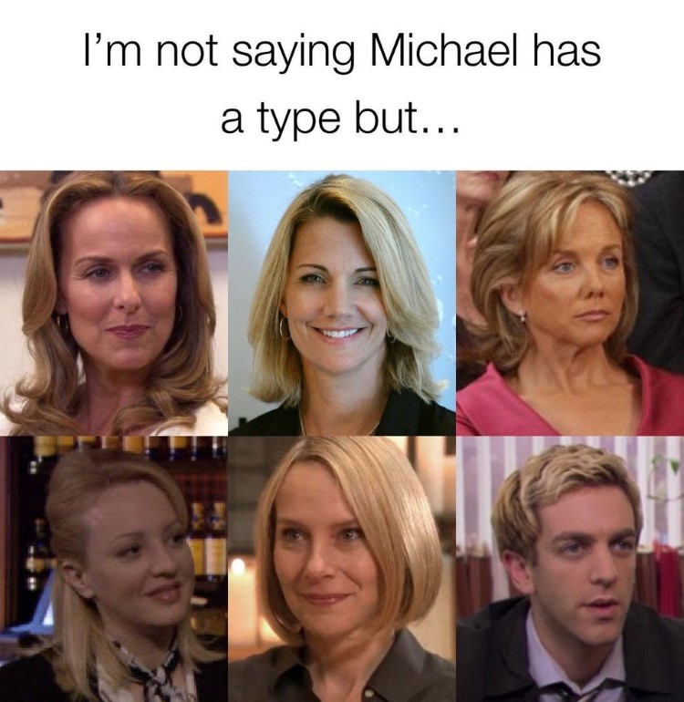 Michael has a type blondes meme