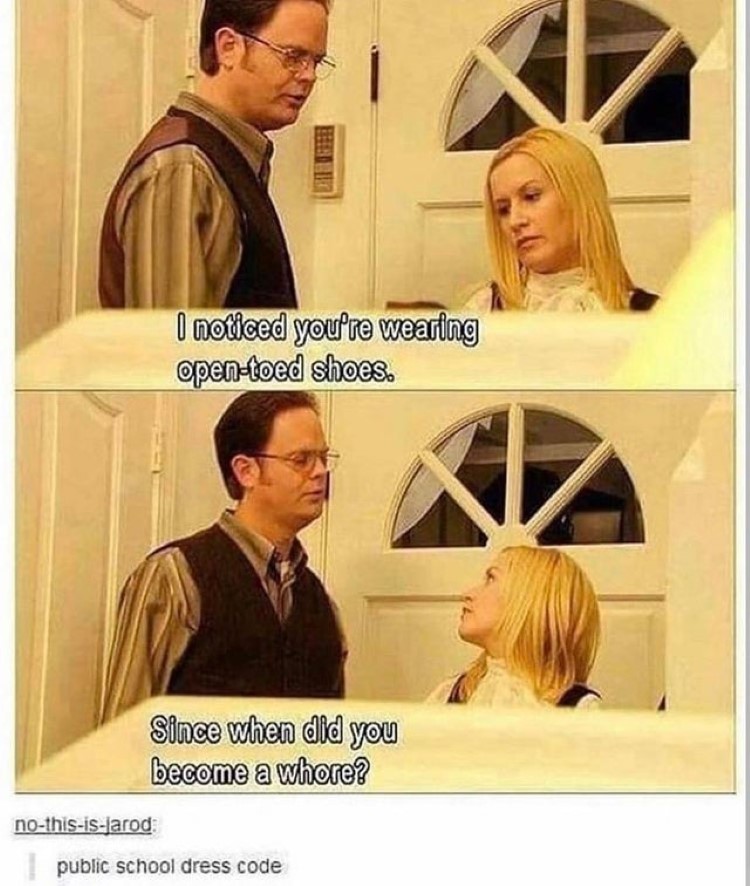 Public dress code joke The Office