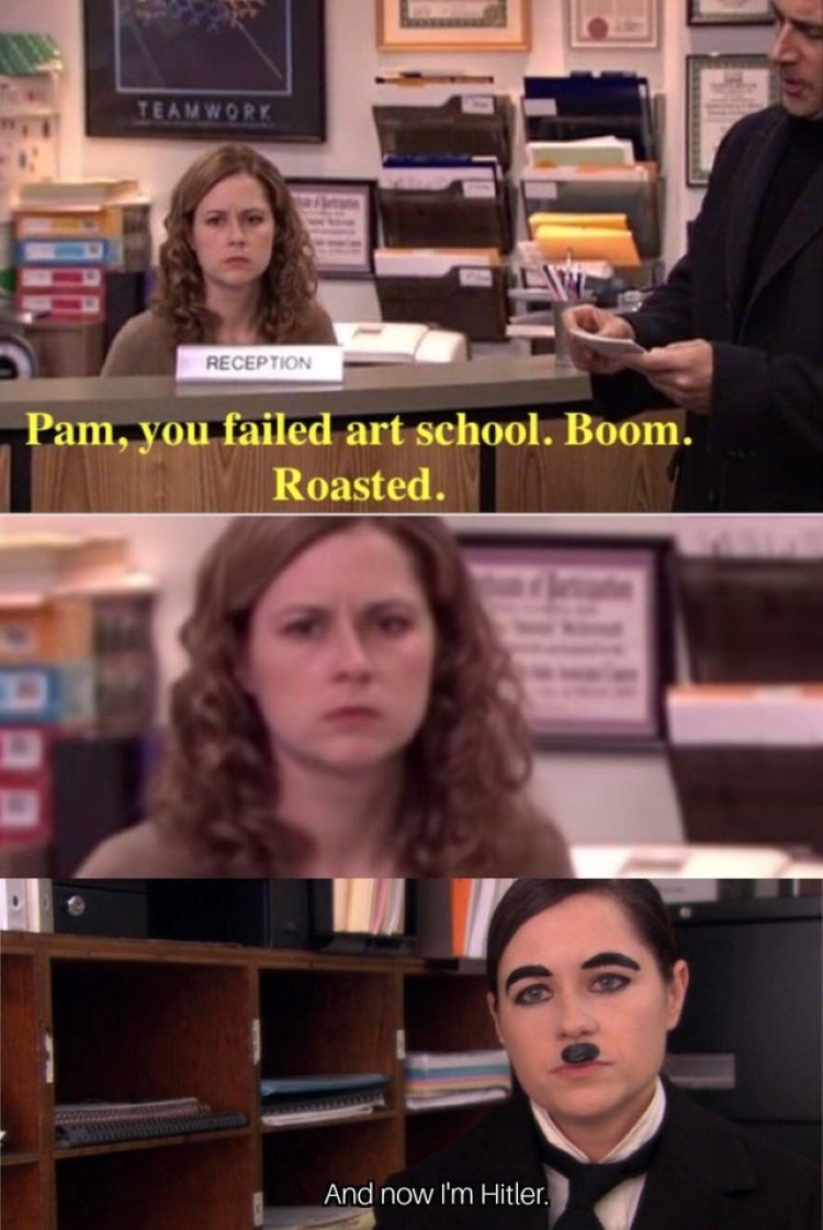 Pam you failed art school roasted