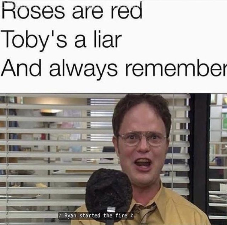 Roses are red The Office poem