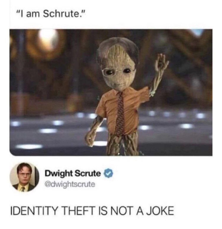 Identity theft is not a joke meme