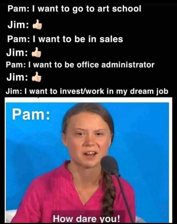 How dare you pam joke