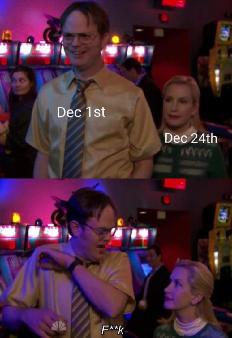 December 24th sneaks up on you meme