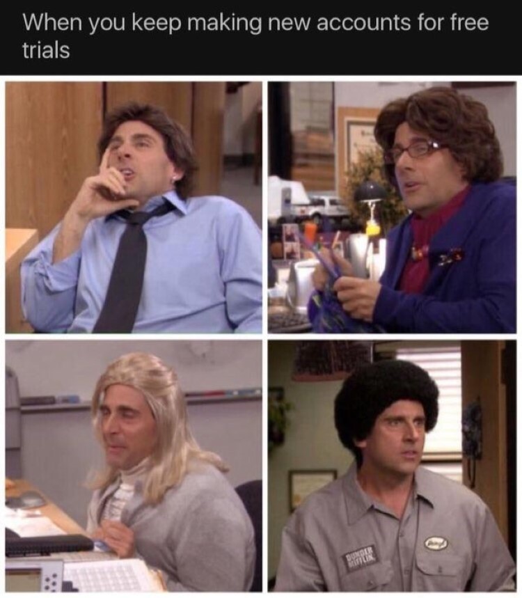 Michael Scott dressed as everyone from office