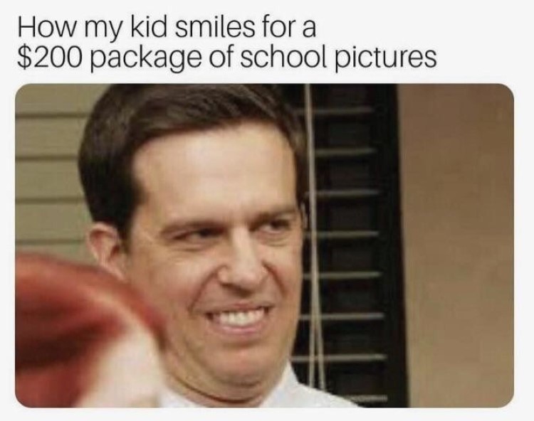 Bad smile for photos meme