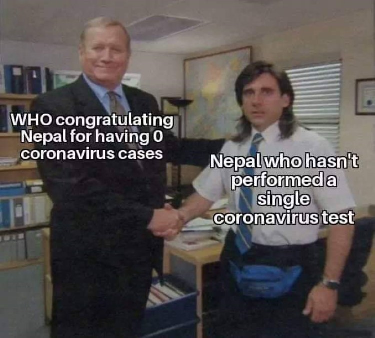 Nepal not counting tests meme