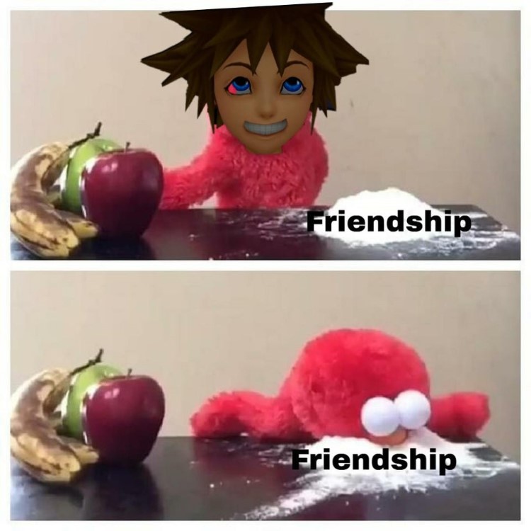 Elmo meme friendship powder