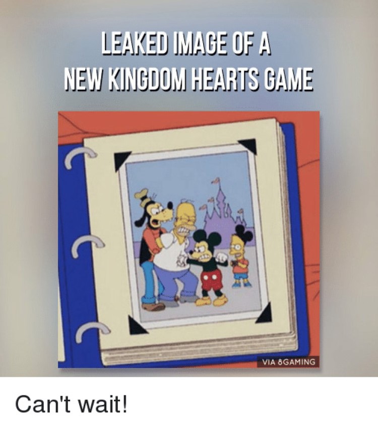 Leaked image of new KH game Simpsons crossover