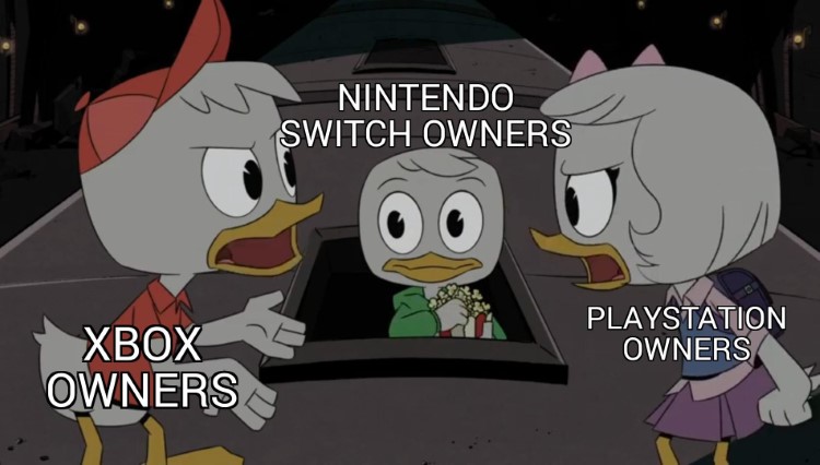 Switch owners watching others fight