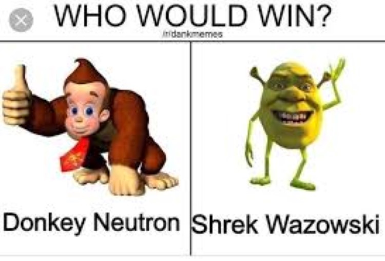 Donkey Neutron vs Shrek Wazowski