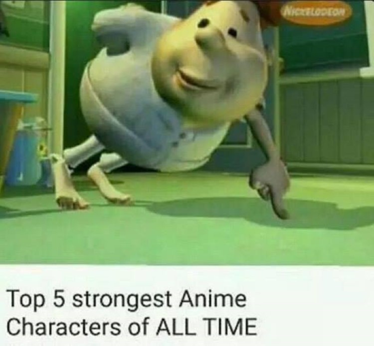 Strongest anime characters of all time joke