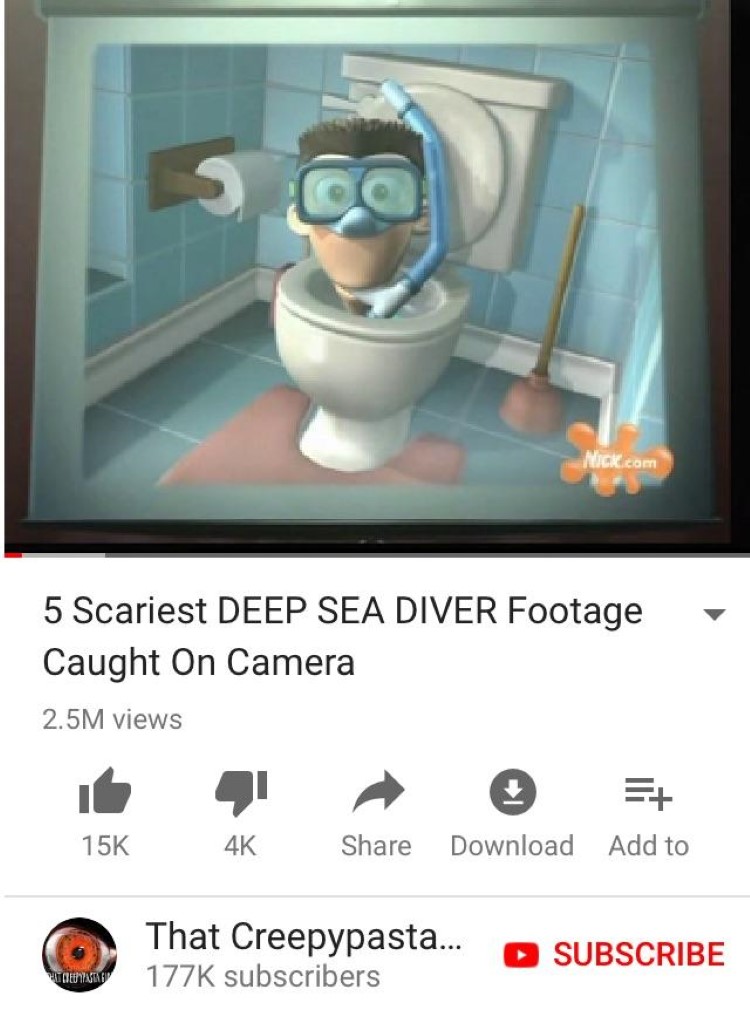 Scariest deep diver footage Sheen in toilet