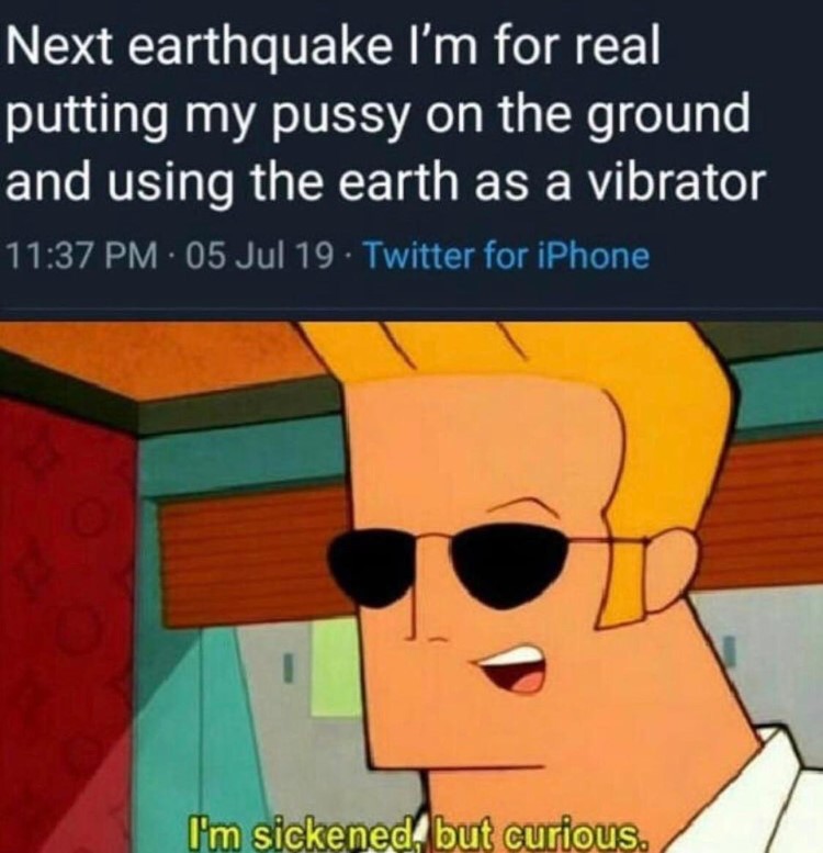 Using earthquake as vibrator meme