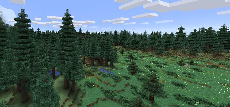 Forest biome screenshot Minecraft modded