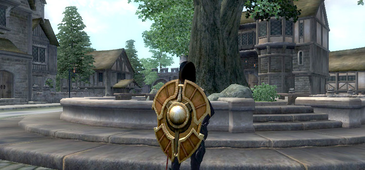 skyrim shield on back mod