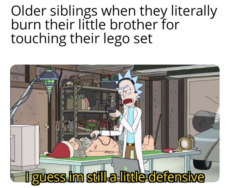 I guess Im still defensive siblings