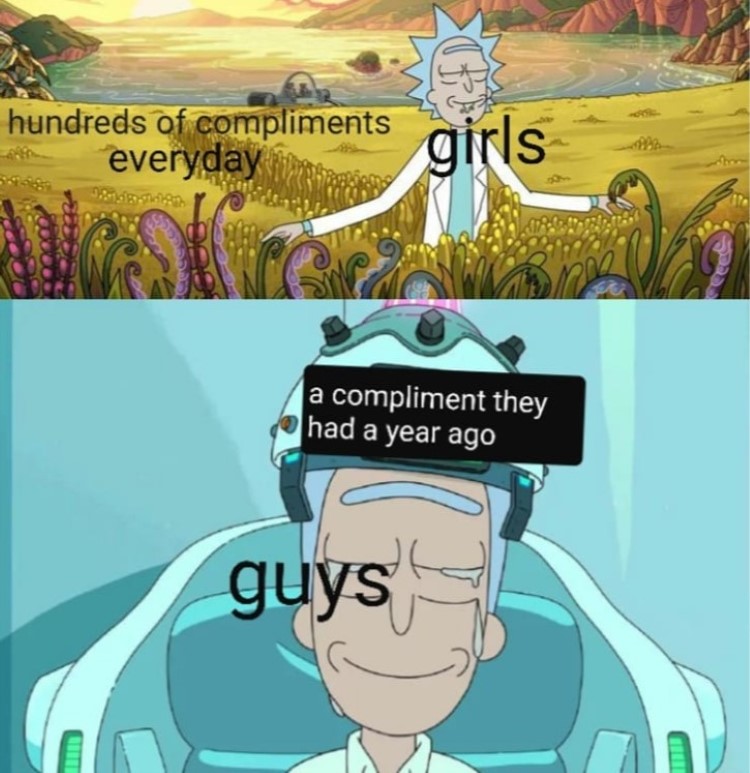 Guys always remember compliments meme